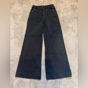 Anthropologie - Women's Black Wide-Leg Jeans